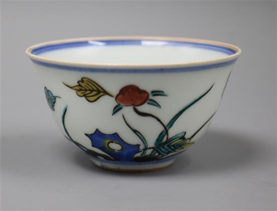 A Chinese wucai bowl, Chenghua mark diameter 9cm